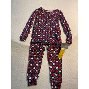 Cynthia Rowley Girls 4T Apple Print Pajama Set - Size 4T - Cozy Kids Sleepwear‎